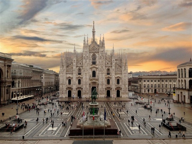 Milan, Italy If Rome tells the story of Europe’s past,” then Milan represents the “future. Here, locals hustle past grey limestone buildings and graf...