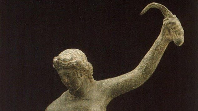 The Female Gladiator In a German museum stands an interesting lady. She wears only a loincloth, and her arm is raised while clutching a curved object. Nobody knows where t...
