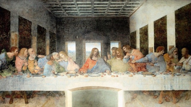 THE LAST SUPPER Da Vinci's other masterpiece depicts one of the Bible's most famous scenes. Unlike most other great works of art, it is not in a museum, but covering ...