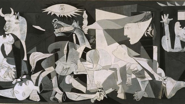 GUERNICA Picasso's most famous work dates from 1937 and presents the tragedy of war in an effort to draw attention to the bombing of Guernica (a Basque town) b...