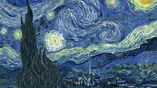 STARRY NIGHT Van Gogh's most famous painting shows the village of Saint-Rémy and is considered his greatest masterpiece. The view is that of his asylum's be...