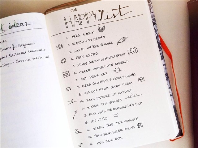 Write a happy list Remember that amazing holiday you went on? What about that hilarious night out with your mates? Jot down a list of all the good things in your life, f...