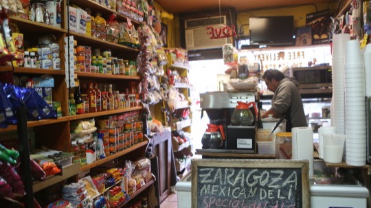 Zaragoza Overflowing with Mexican goods, Zaragoza is a small East Village bodega that offers imported sauces, snacks, and pantry items as well as cheap late ni...