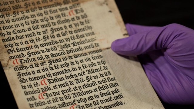Sarum Ordinal Page Printed between 1476 and 1477, the “Sarum Ordinal” or “Sarum Pye” was a handbook written in Latin by St. Osmund, an 11th-centu...