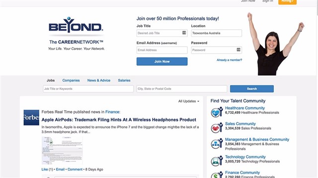 Beyond Beyond helps millions of professionals network with each other and find jobs to advance their careers.