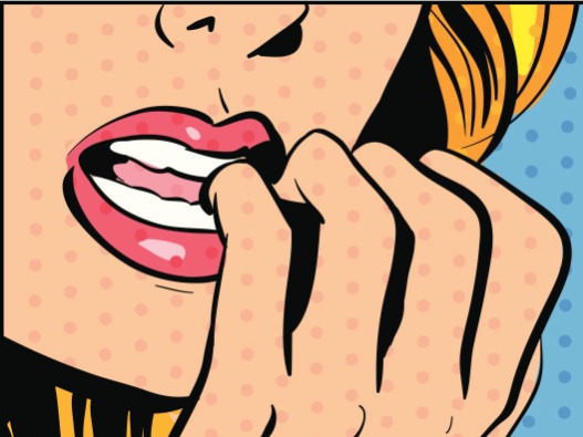 Biting of nails or teeth <strong>You bite your nails or grind your teeth.</strong><br /><br />Type A’s are more prone to nervous behaviors like nail biting, teeth grindi...